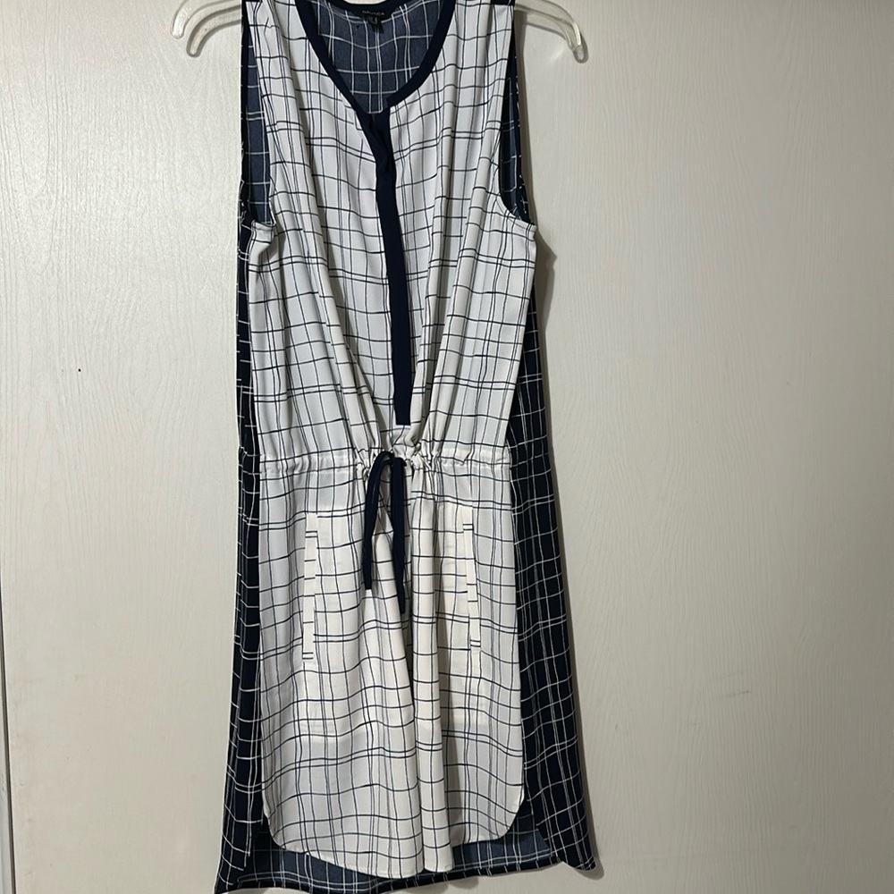 Nautica White and Blue Striped Sleeveless Dress Size 14